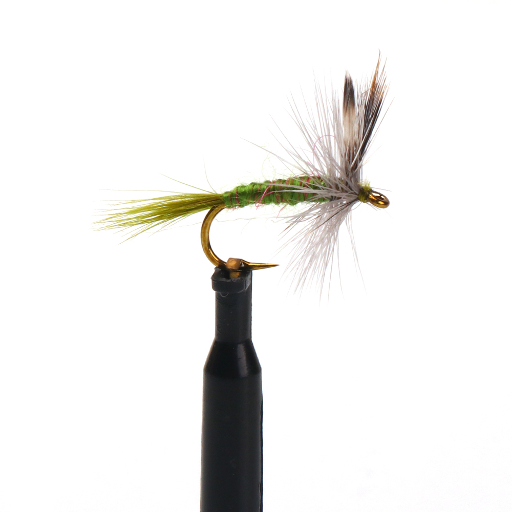 White Wing Green Body Dry Fly