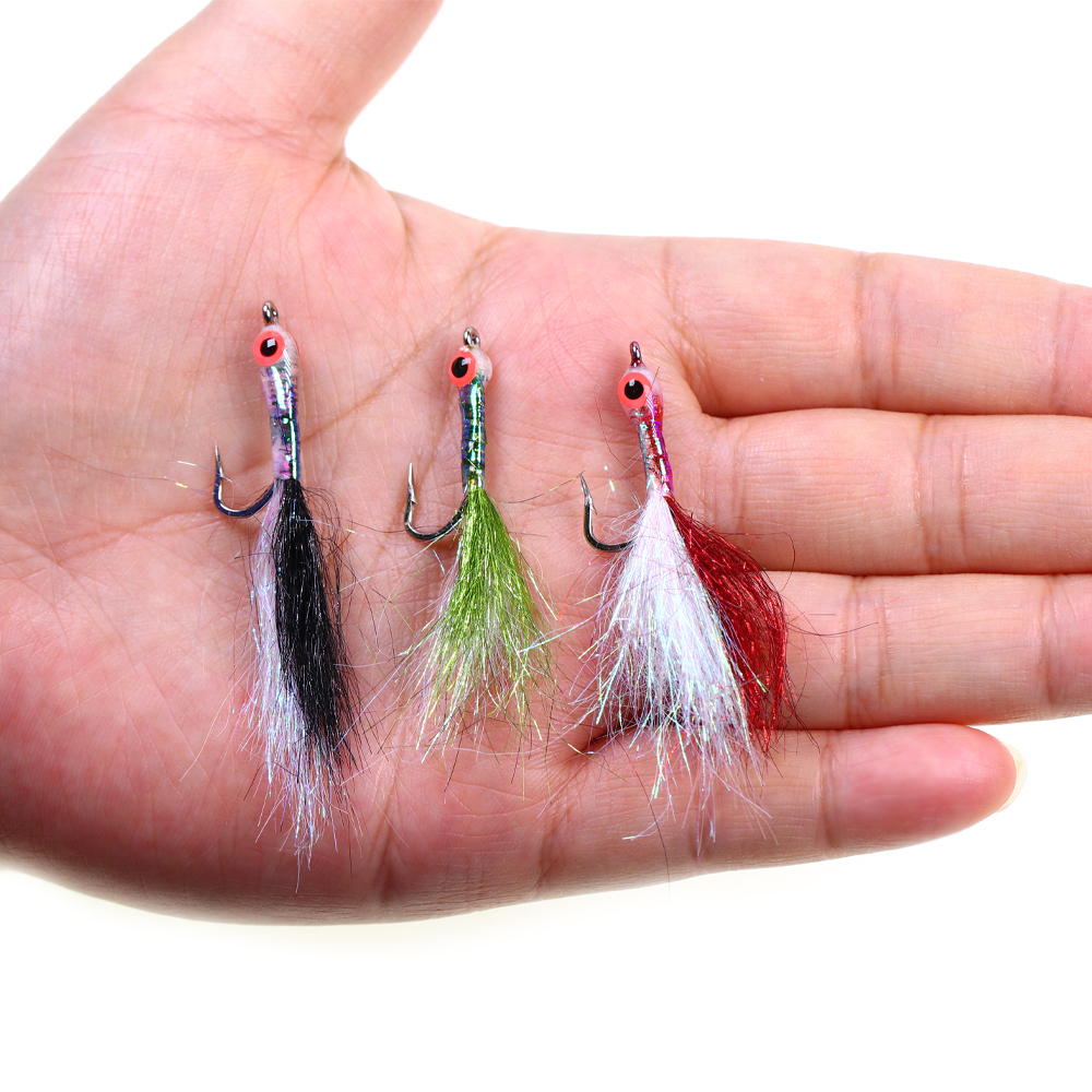 #4 #6 #8 Luminous 3D Fish Eye Epoxy Minnow Streamer Fly
