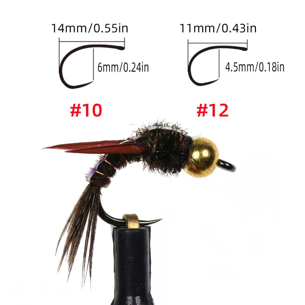 #10 #12 Brass Bead Head Evil Weevil Wet Fly