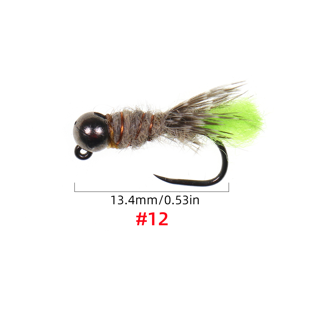 #12 #14 Tungsten Bead Head Hare's Ear Dub Jig Nymph Flies