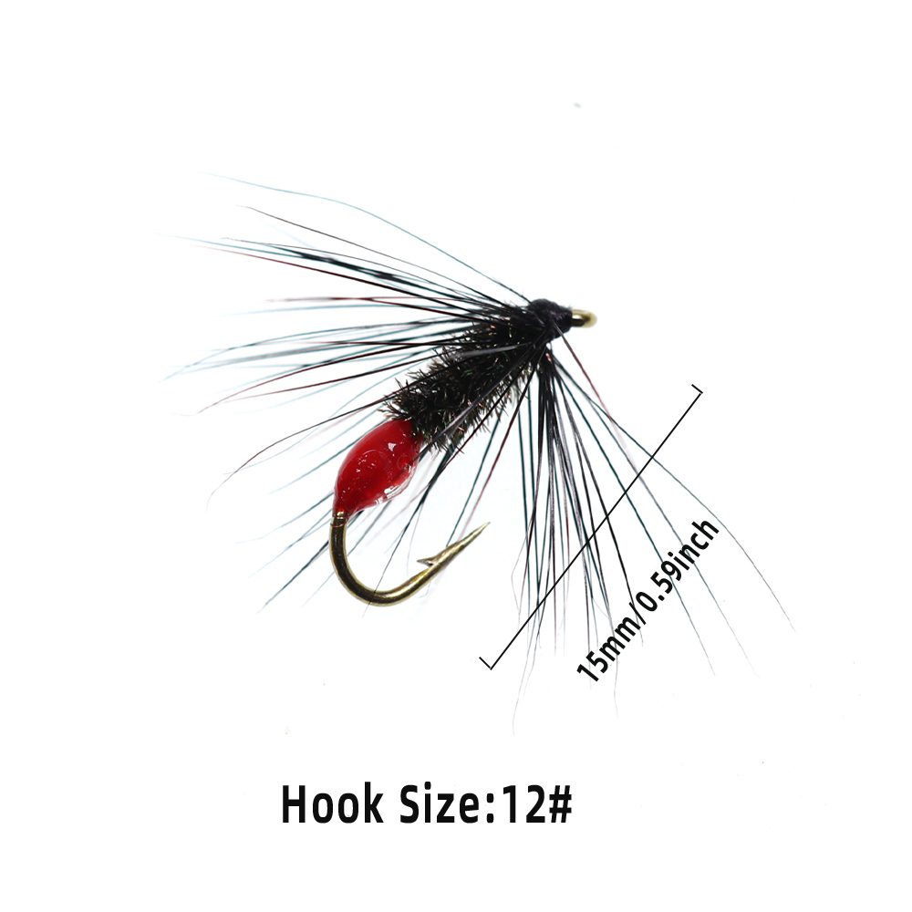#12  Peacock Soft Hackle Red Butt Epoxy Ant Fly