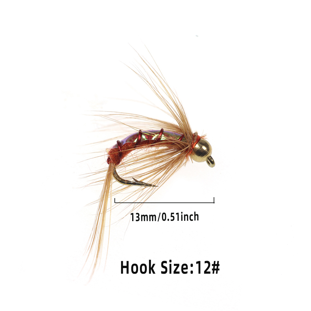 #12  Brass Bead Head Polish Variant Nymph Flies