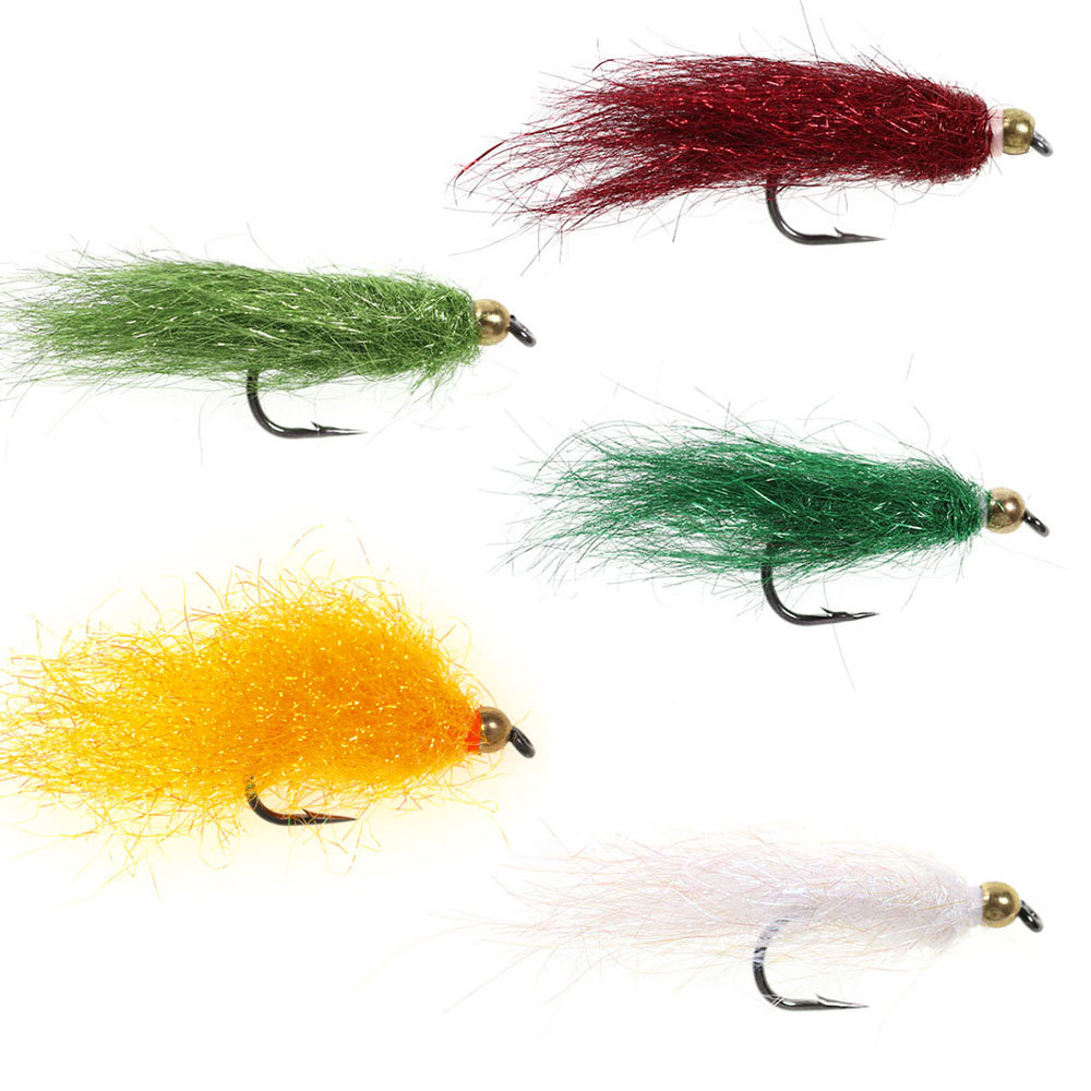 #4 Brass Beadhead Long Ice Dub Fiber Streamer Fly