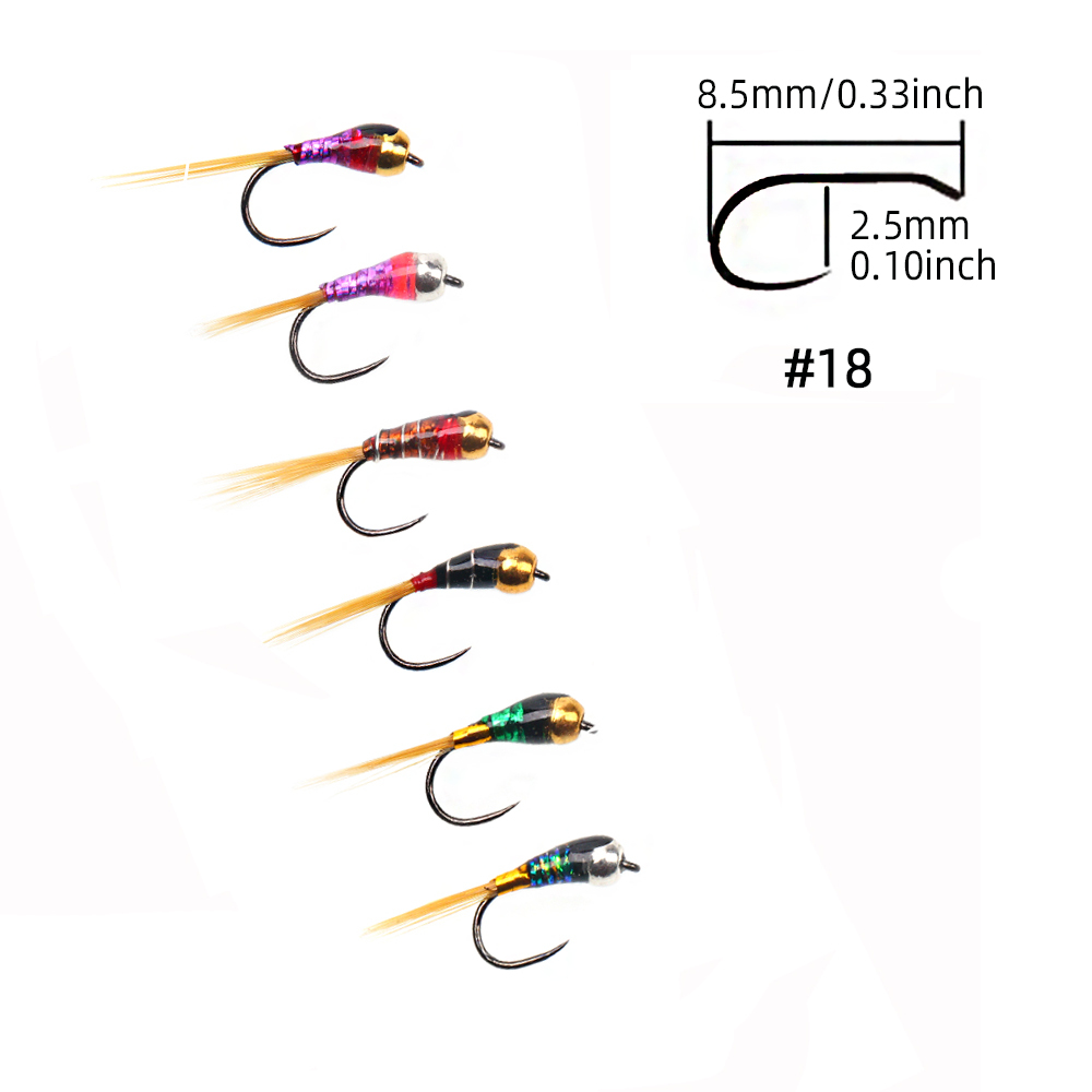 #18 Barbless Epoxy Perdigon Nymph