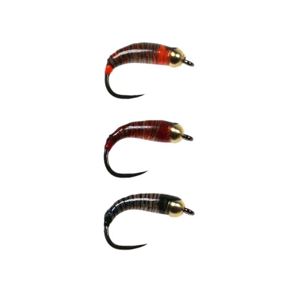 #6 #8 #10 #12 12# 14# 16# 18#  Brass Bead Head Barbless Peacock Quill Perdigon Nymph