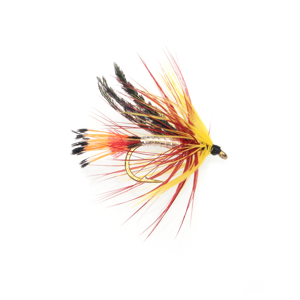 Yellow Brown Rooster Hackle Steelhead Wet Fly