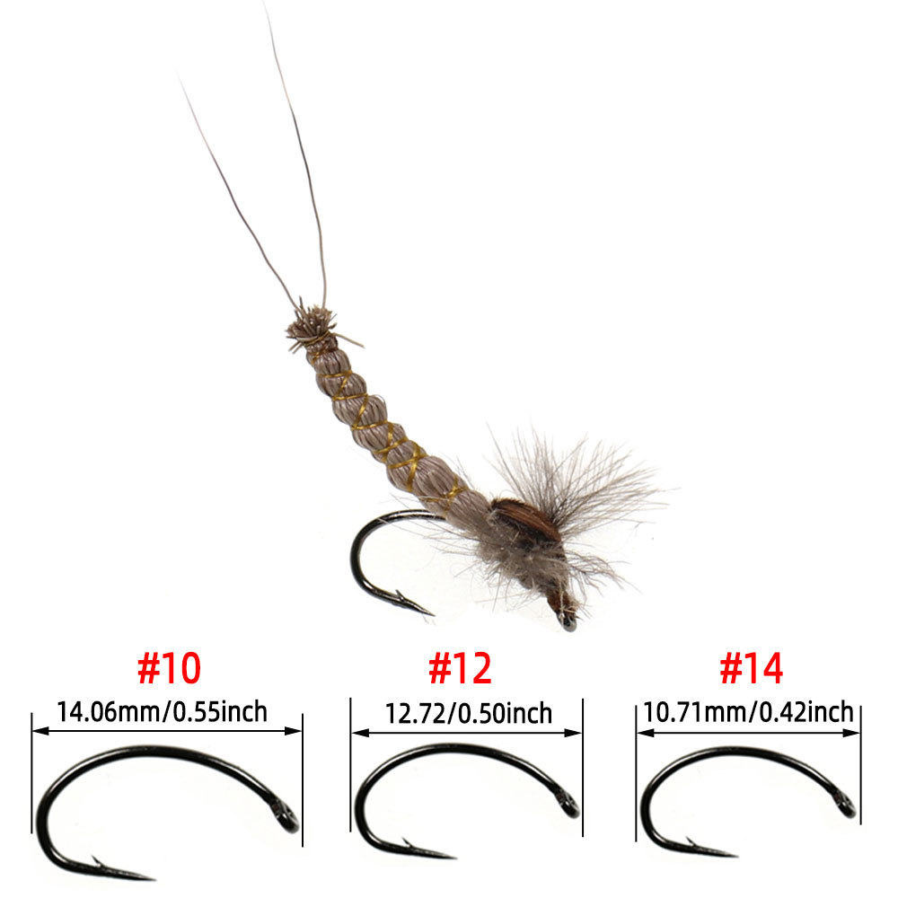 #10 #12 #14 CDC Feather Wing Deer Hair Body Mayfly Dry Fly