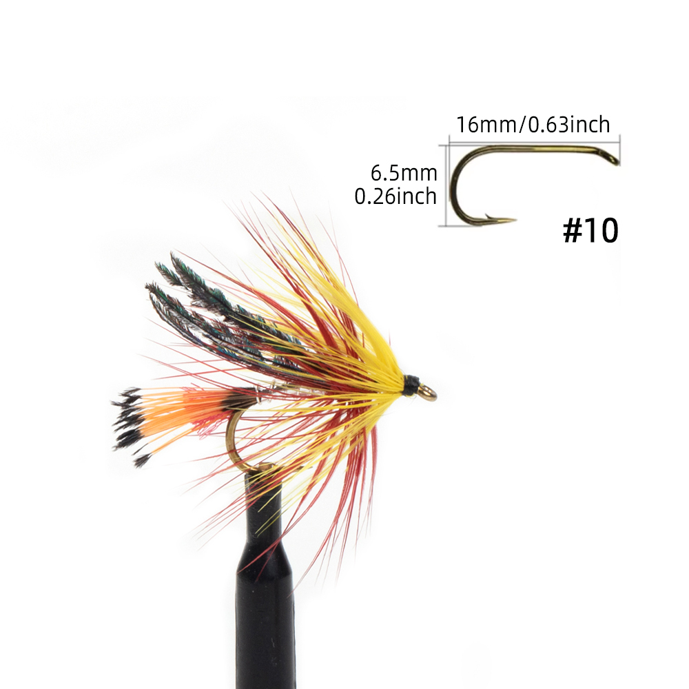 Yellow Brown Rooster Hackle Steelhead Wet Fly