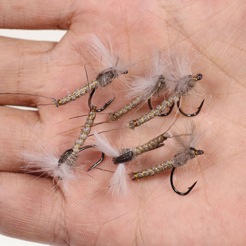 #10 #12 #14 CDC Feather Wing Deer Hair Body Mayfly Dry Fly