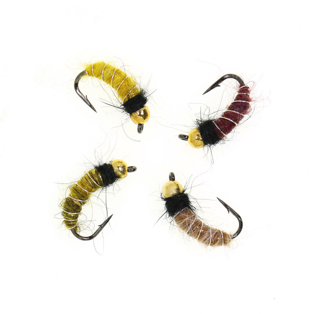 #10 #12  Brass Bead Head Fast Sinking Nymph Scud Bug Worm Flies