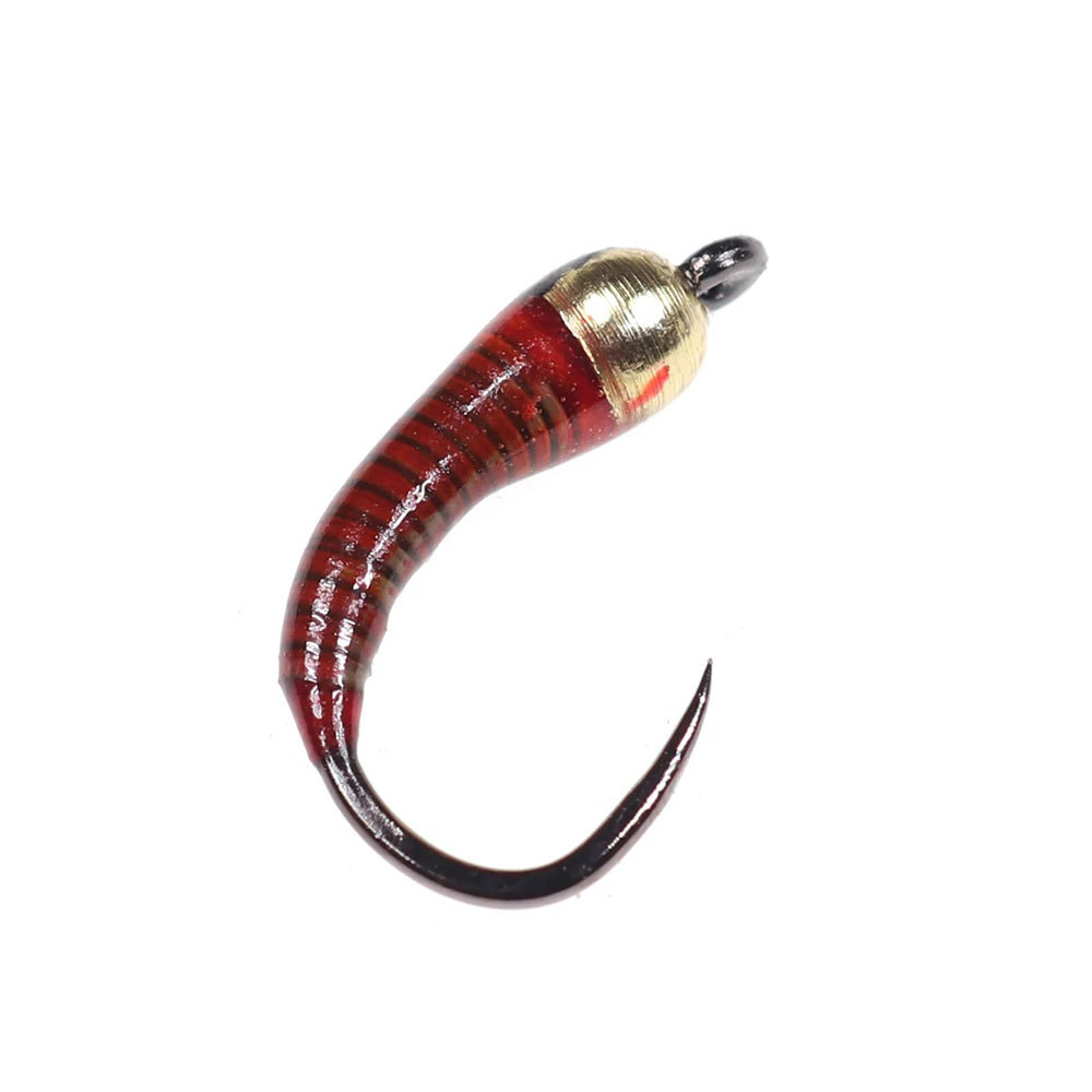 #6 #8 #10 #12 12# 14# 16# 18#  Brass Bead Head Barbless Peacock Quill Perdigon Nymph
