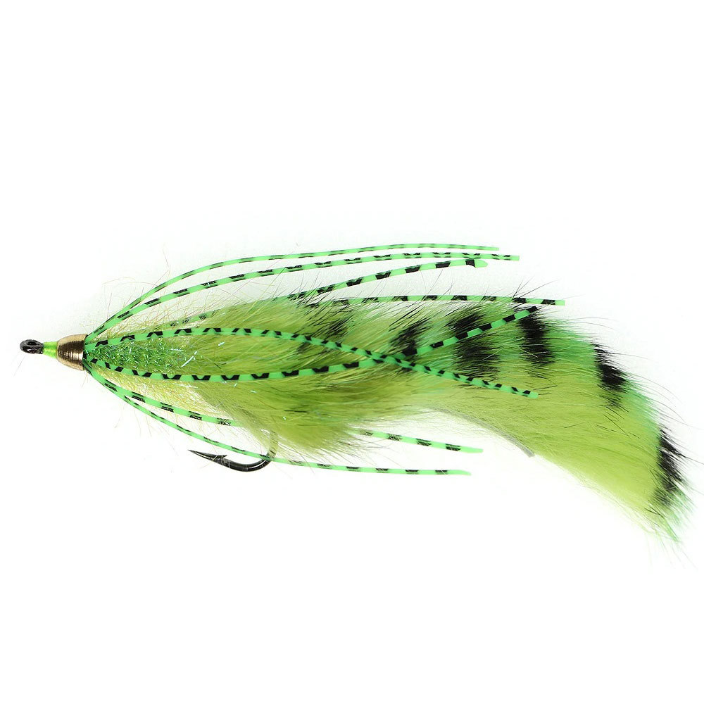 1/0 Brass Cone Heads Barred Zonker Streamers Flies