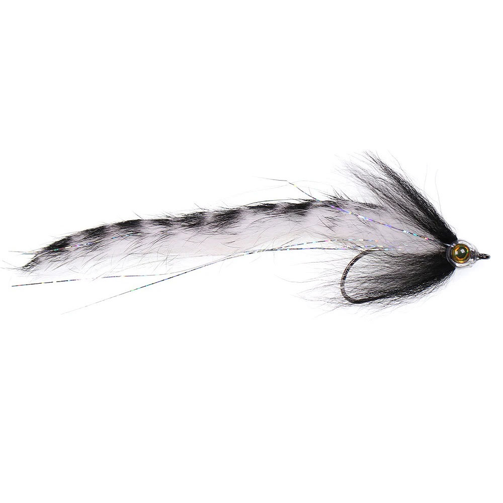 2/0 3D Fish Eyes Hare Strip Zonker Streamer Fly