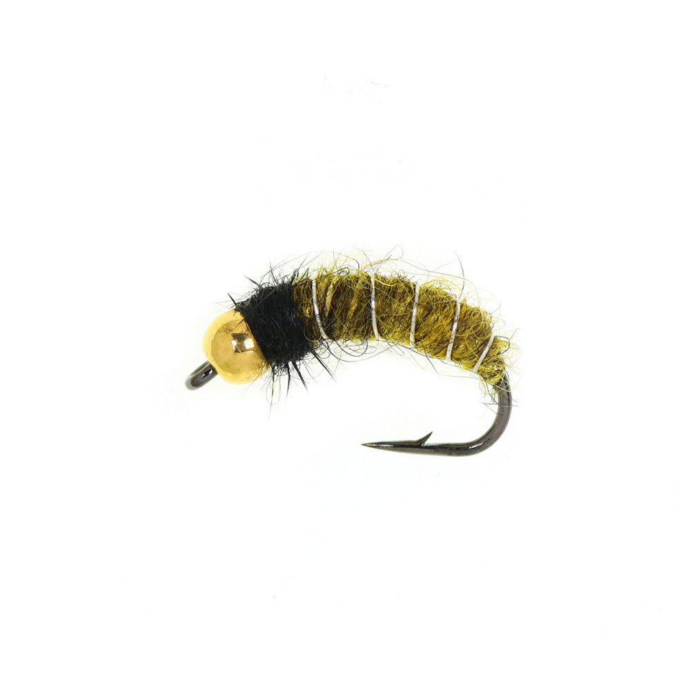 #10 #12  Brass Bead Head Fast Sinking Nymph Scud Bug Worm Flies