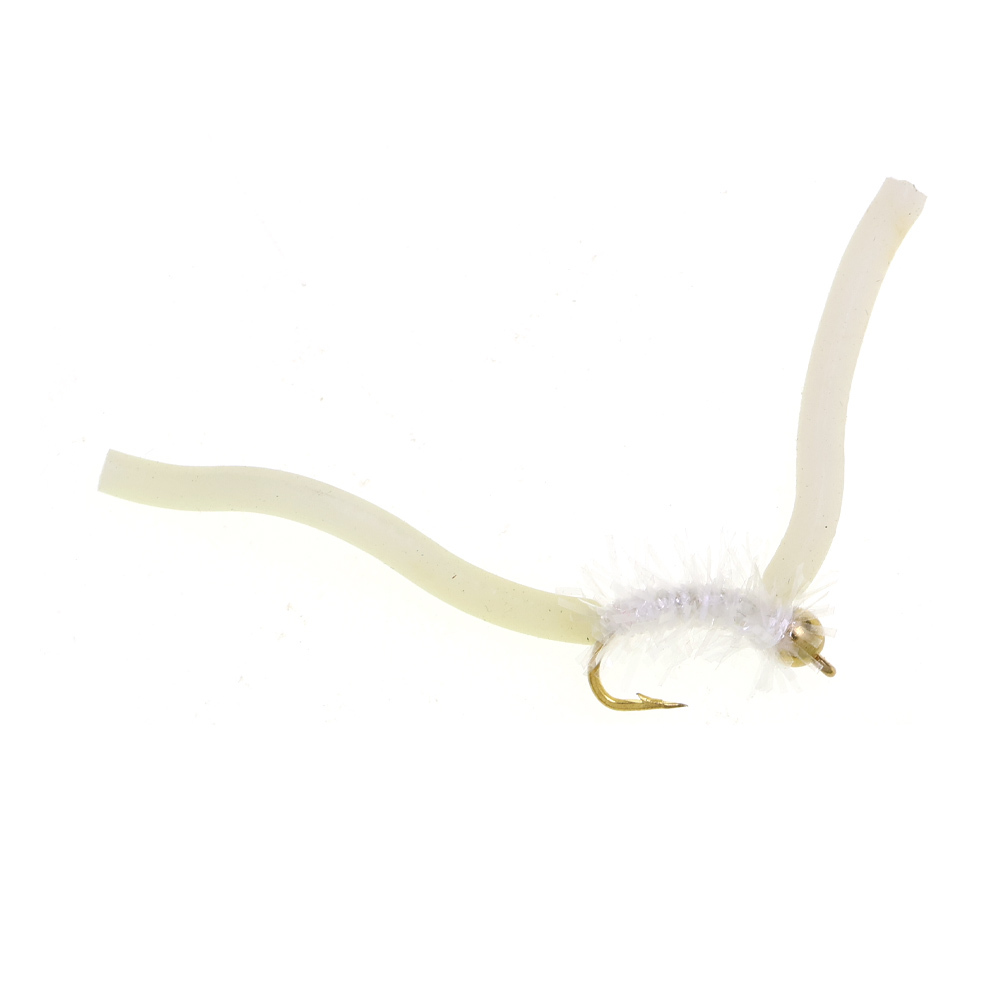 #12 San Juan Worm Brass Bead Head Squirmy Wormy Fly