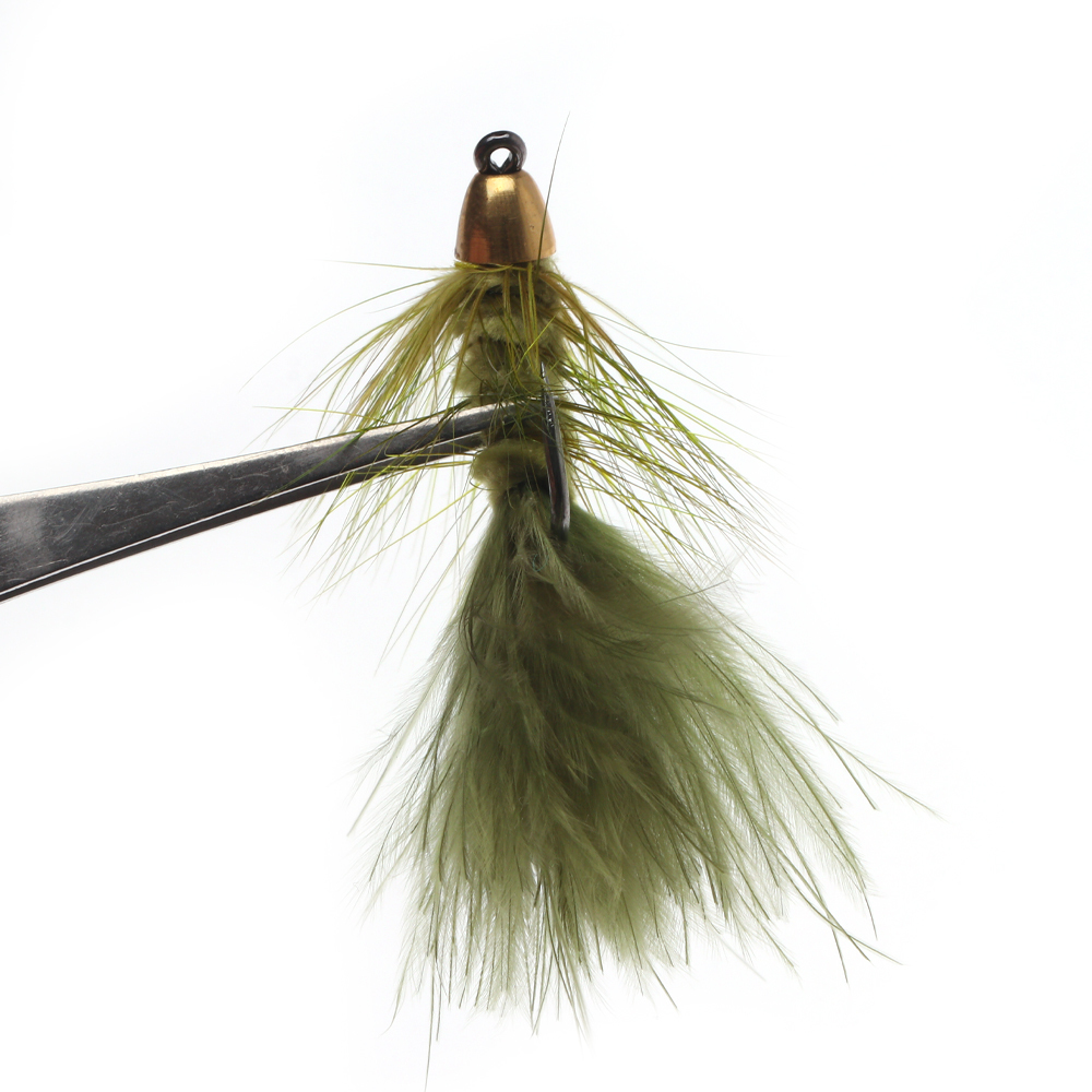 #4 Brass Cone Heads Woolly Bugger Streamers Fly Olive