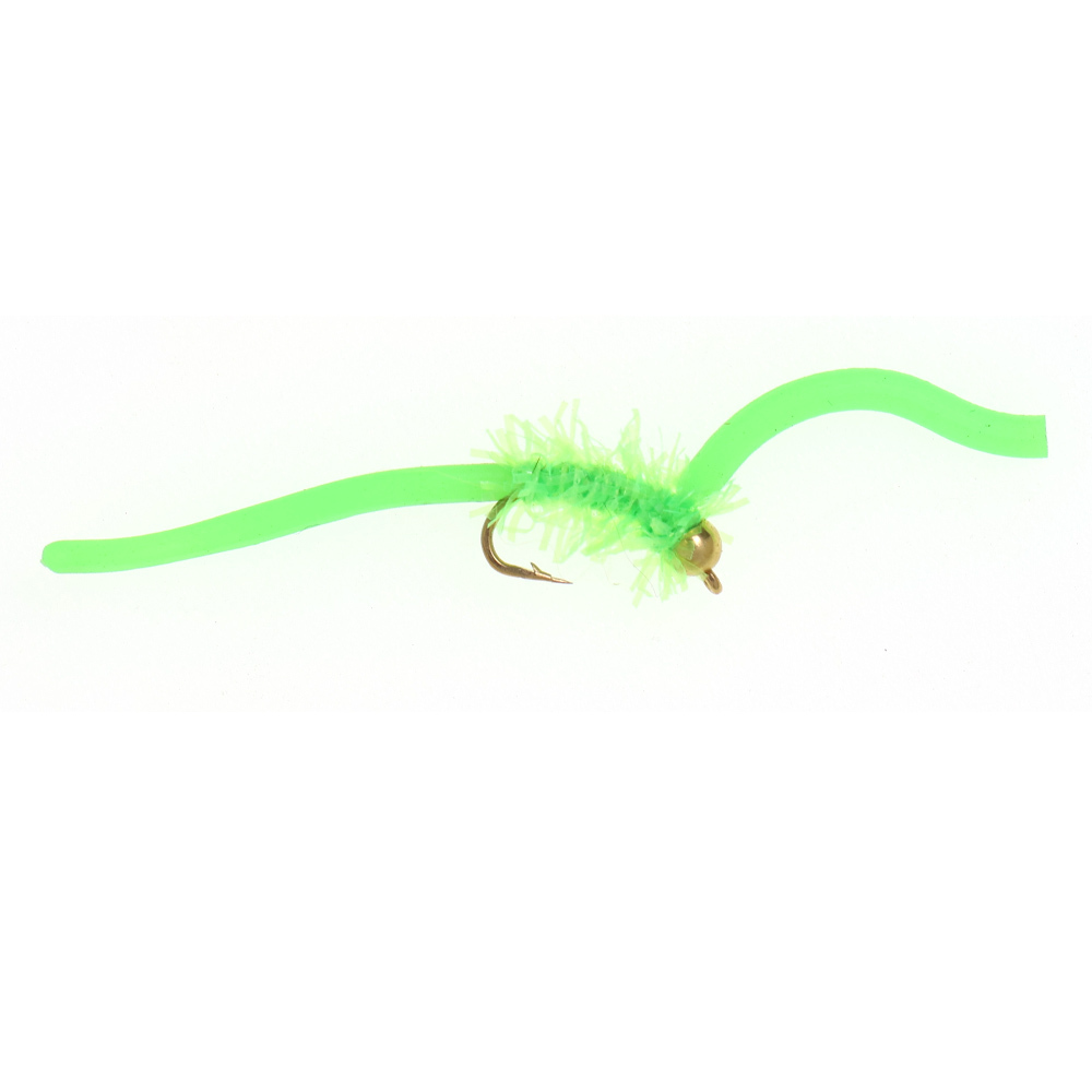 #12 San Juan Worm Brass Bead Head Squirmy Wormy Fly