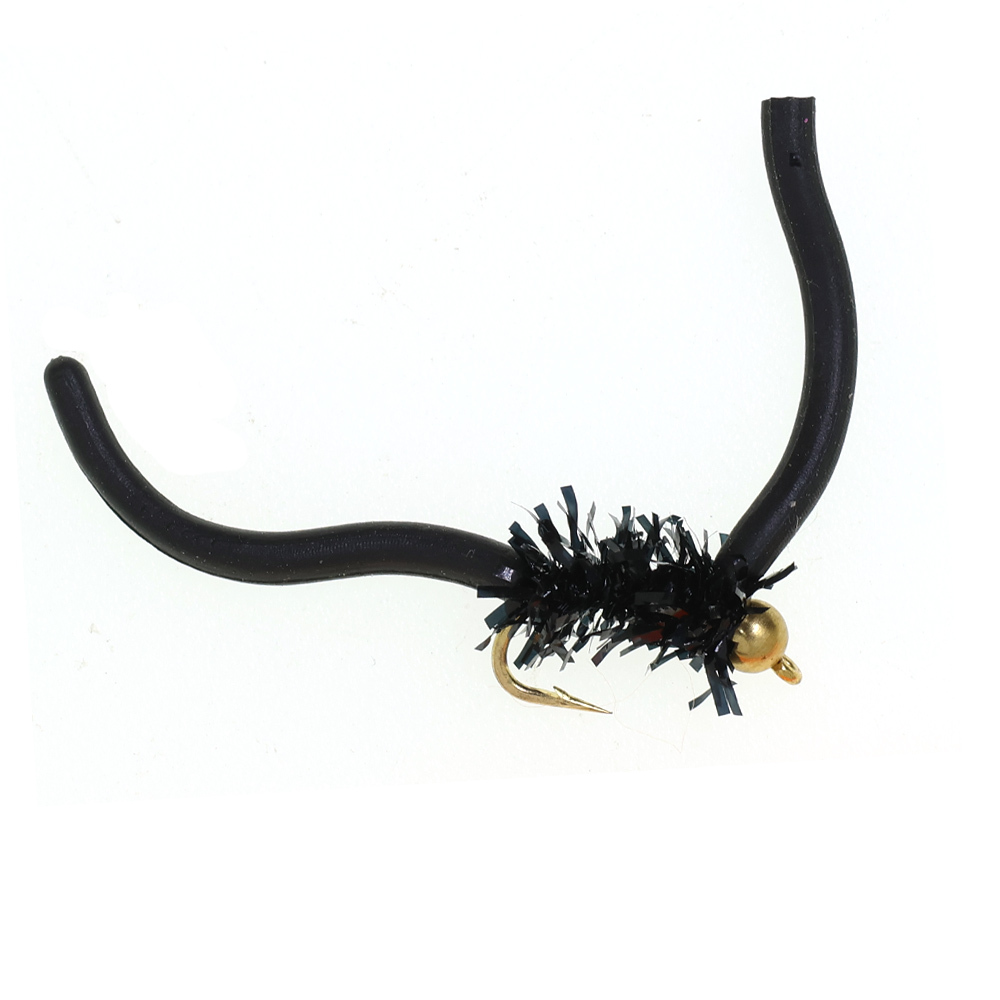 #12 San Juan Worm Brass Bead Head Squirmy Wormy Fly