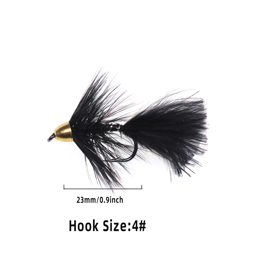 #4 Brass Cone Heads Woolly Bugger Streamers Fly