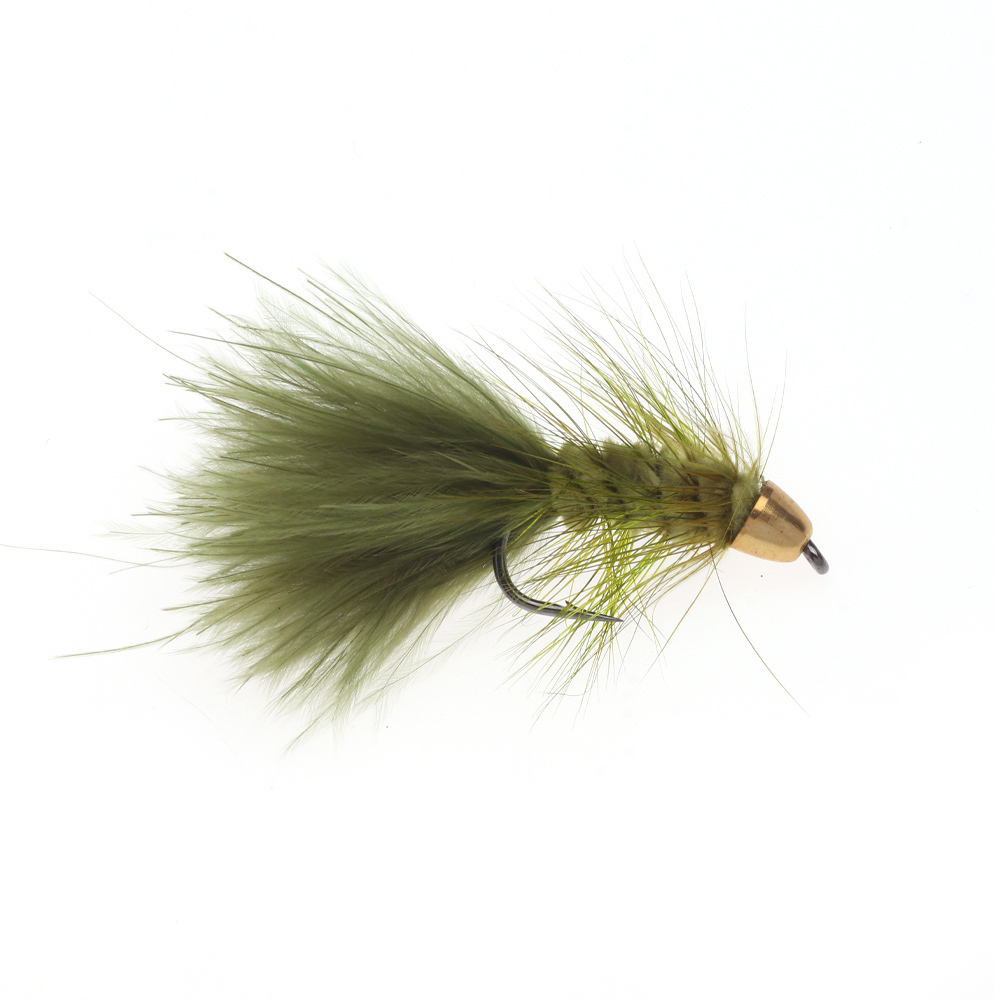 #4 Brass Cone Heads Woolly Bugger Streamers Fly Olive