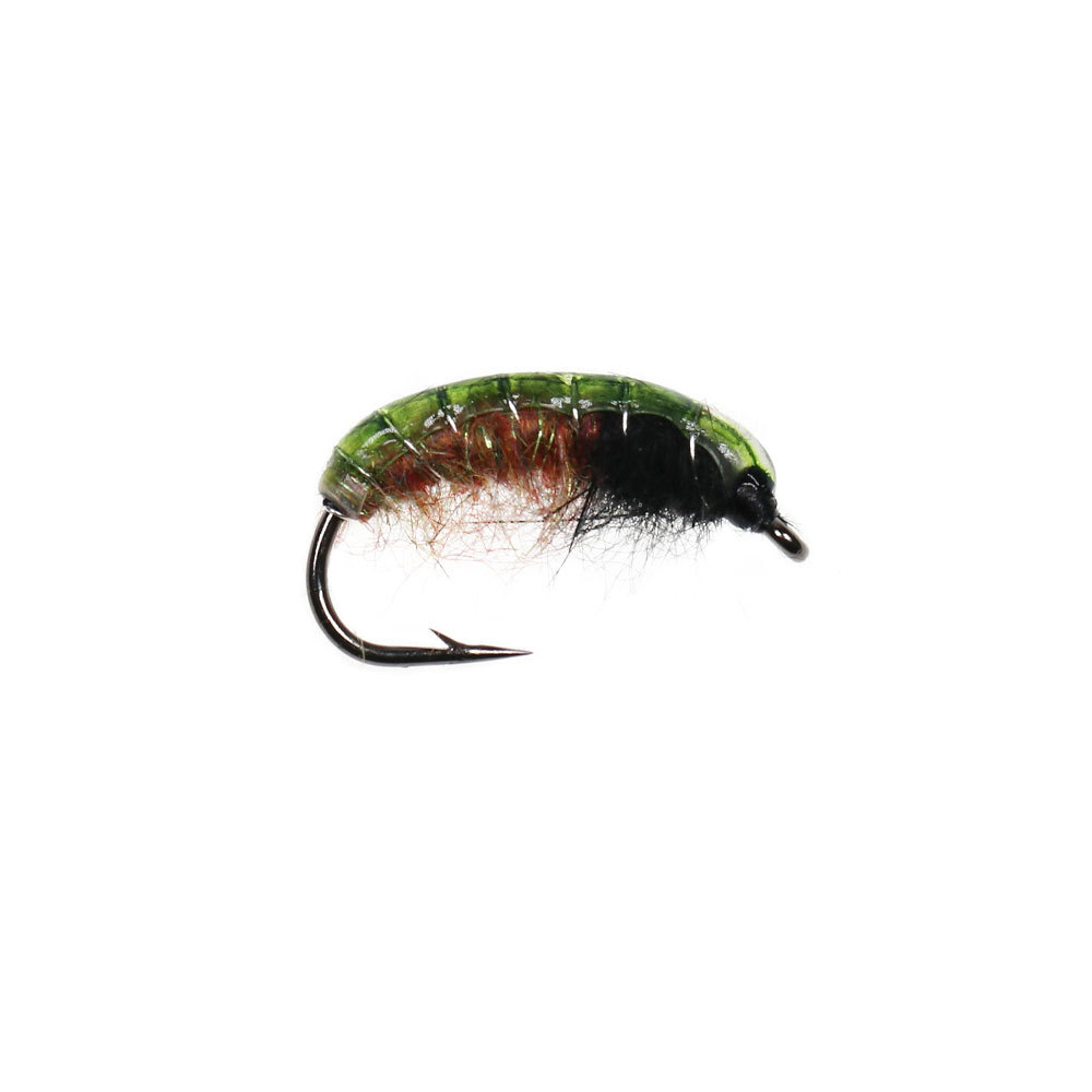 #8 #10  Fluorescent Green Back Nymphs Scud Bug Worm Flies
