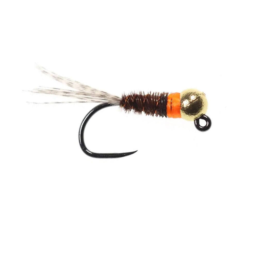 #12 #14 #16 Tungsten Bead Head Barbless Pheasant Tail Feather Jig Nymph Fly Euro Perdigon Nymph Wet Fly
