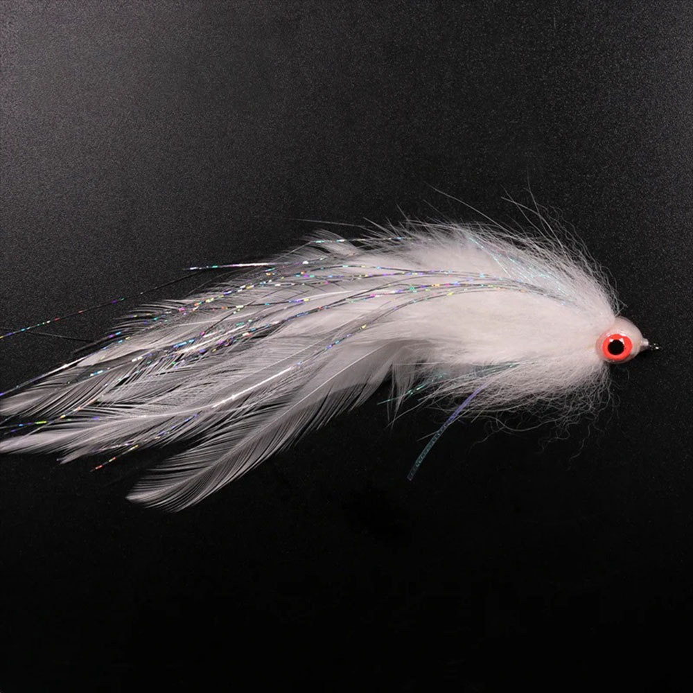 2/0 Suspending White Bait Fish Big Game Streamer Fly