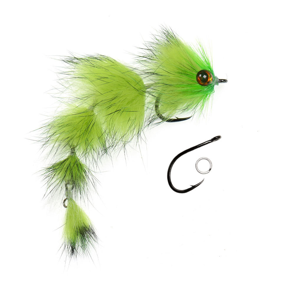 1/0 4.13inch Long Finesse Changer Articulated Fish Spine Fly Baitfish Streamers