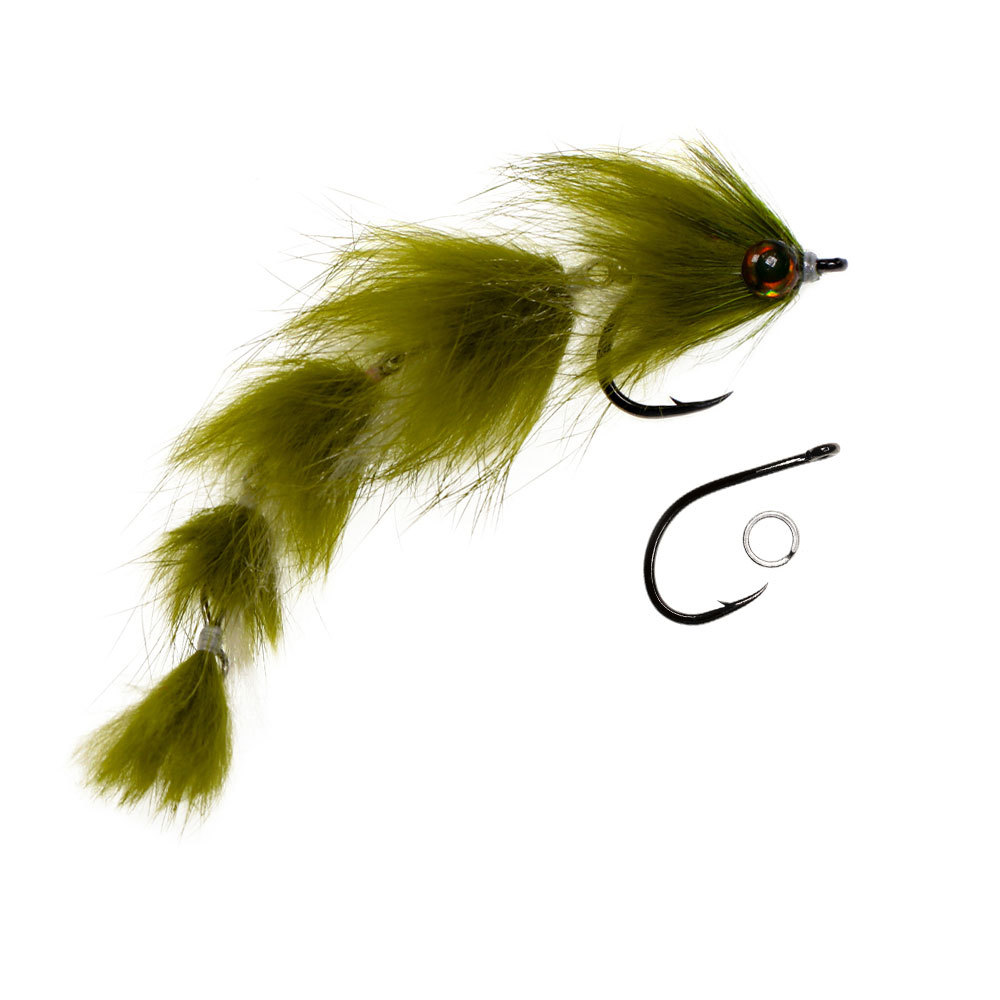 1/0 4.13inch Long Finesse Changer Articulated Fish Spine Fly Baitfish Streamers
