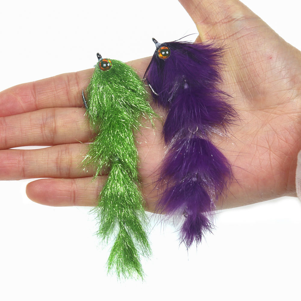 1/0 4.13inch Long Finesse Changer Articulated Fish Spine Fly Baitfish Streamers