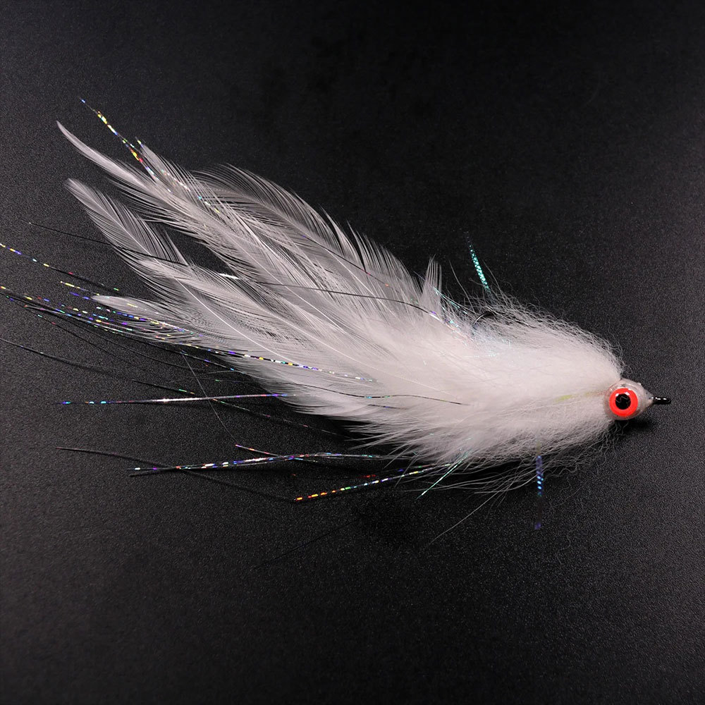 2/0 Suspending White Bait Fish Big Game Streamer Fly