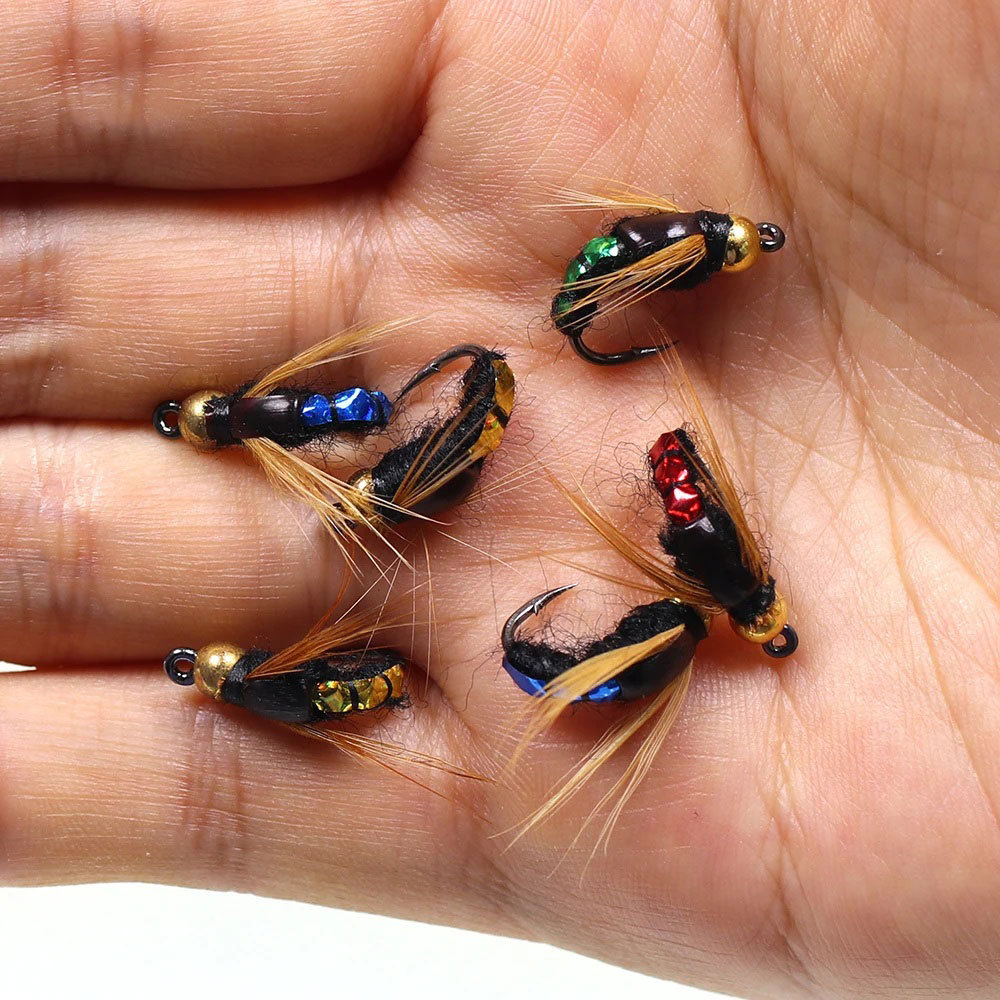 #8 Fast Sinking Brass Bead Head Nymph Scud Fly