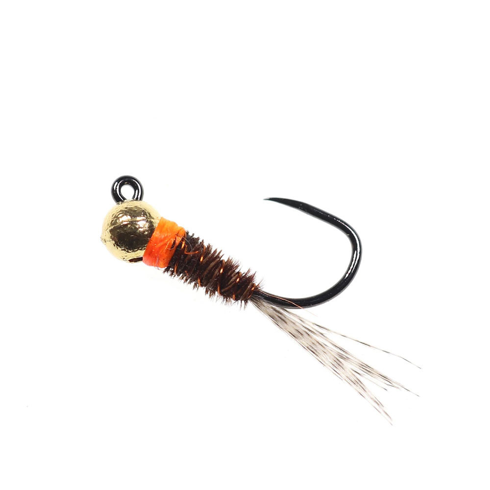 #12 #14 #16 Tungsten Bead Head Barbless Pheasant Tail Feather Jig Nymph Fly Euro Perdigon Nymph Wet Fly