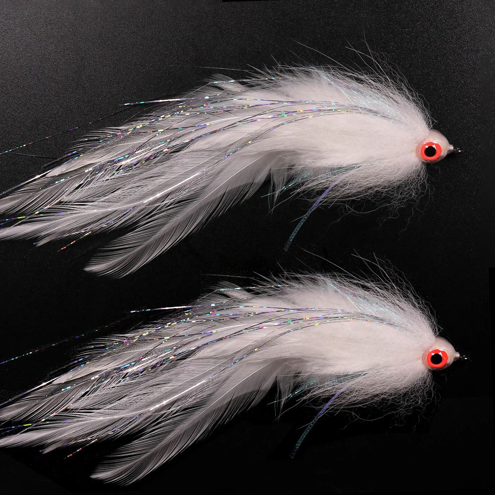 2/0 Suspending White Bait Fish Big Game Streamer Fly