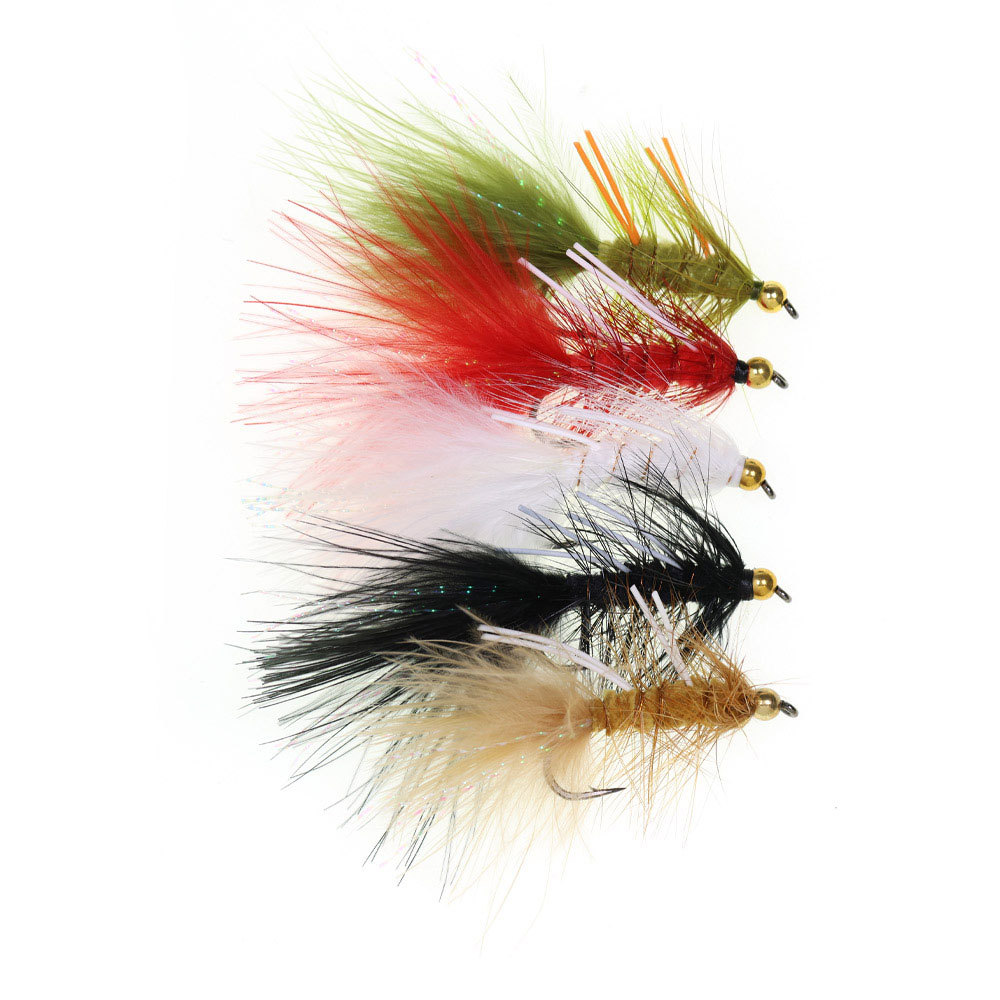 #4 #6 #8 Brass Bead Head Rubber Legs Woolly Bugger Streamers