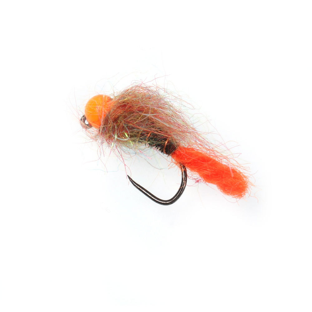 #12 #14 #16 Fluorescent Tungsten Bead Head Barbless Jig Nymph Fly