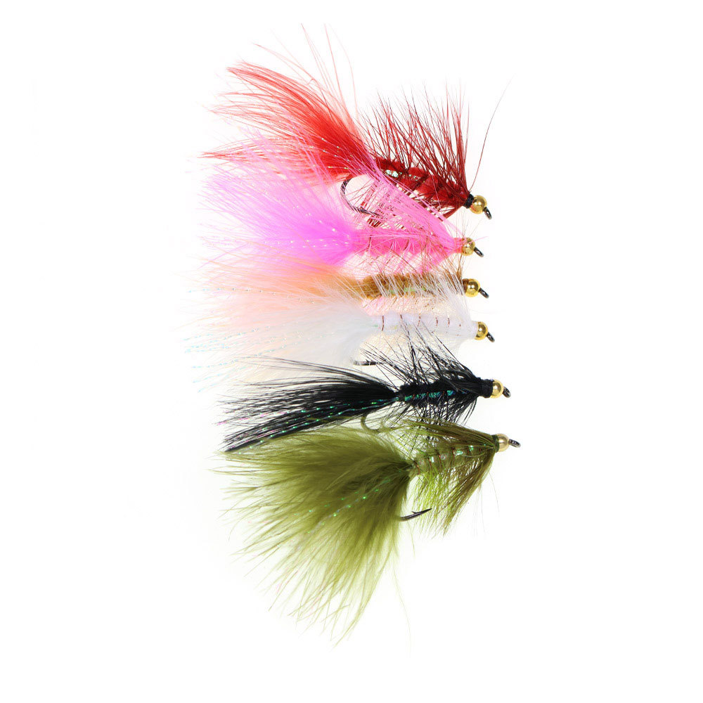 #4 #6 #8 Brass Bead Head Woolly Bugger Streamers