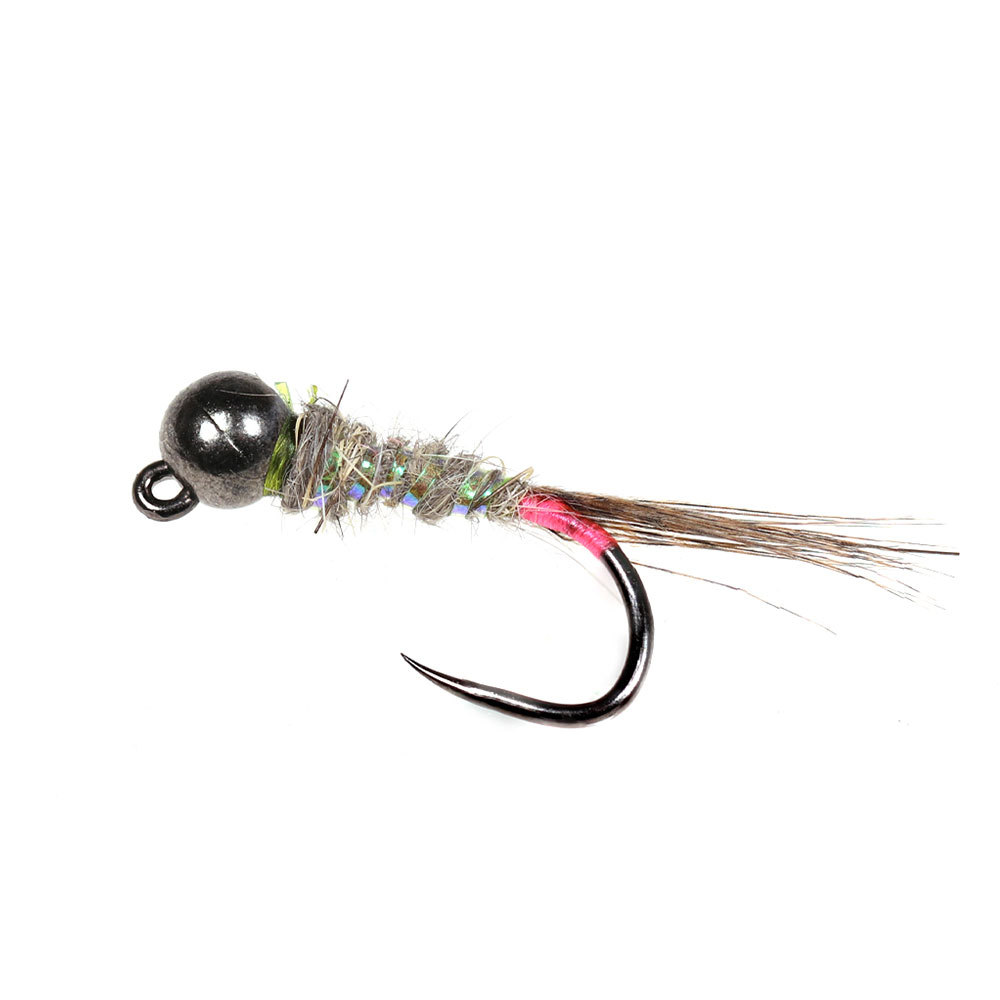 #12 #14 #16 Tungsten Bead Head Barbless Pheasant Tail Feather Jig Nymph Fly