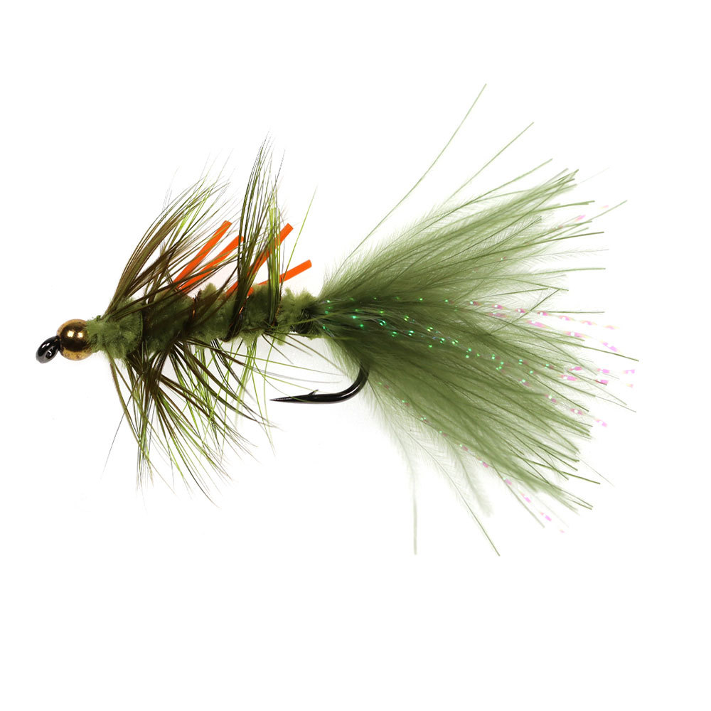 #4 #6 #8 Brass Bead Head Rubber Legs Woolly Bugger Streamers