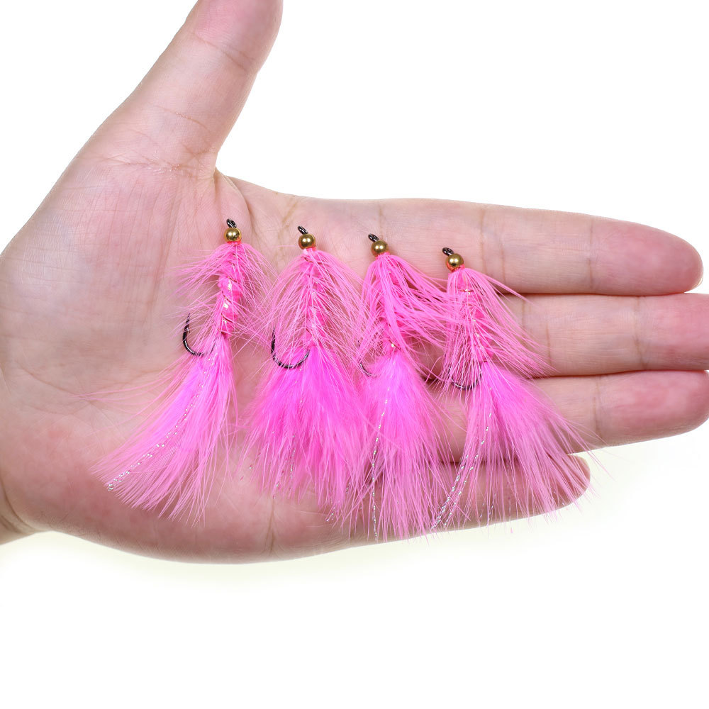 #4 #6 #8 Brass Bead Head Woolly Bugger Streamers