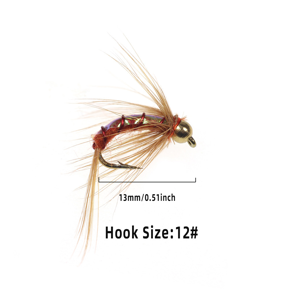 #12 Brass Bead Head Polish Variant Nymph Flies