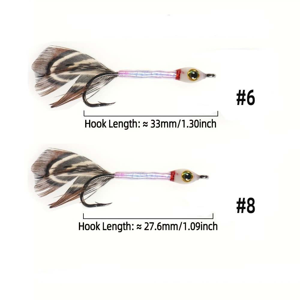 #6 #8 3D Fish Eyes Epoxy Minnow Streamers Fly