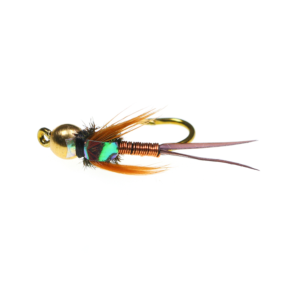 #8 #10 #12 Brass Bead Head Copper John Nymph Fly