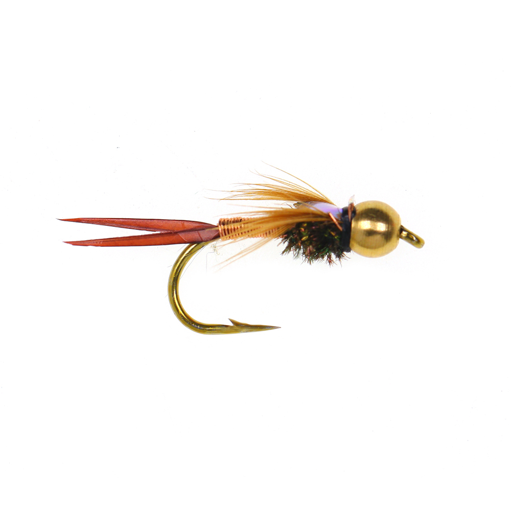 #8 #10 #12 Brass Bead Head Copper John Nymph Fly