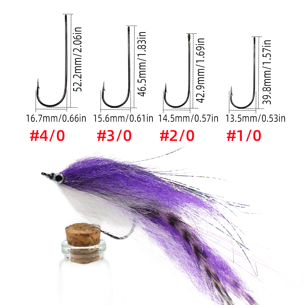 1/0 ~ 4/0 EP Silky Fiber Fish Streamer Fly