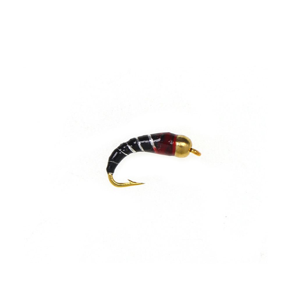 #14 Brass BeadHead Zebra Midge Nymph Wet Fly