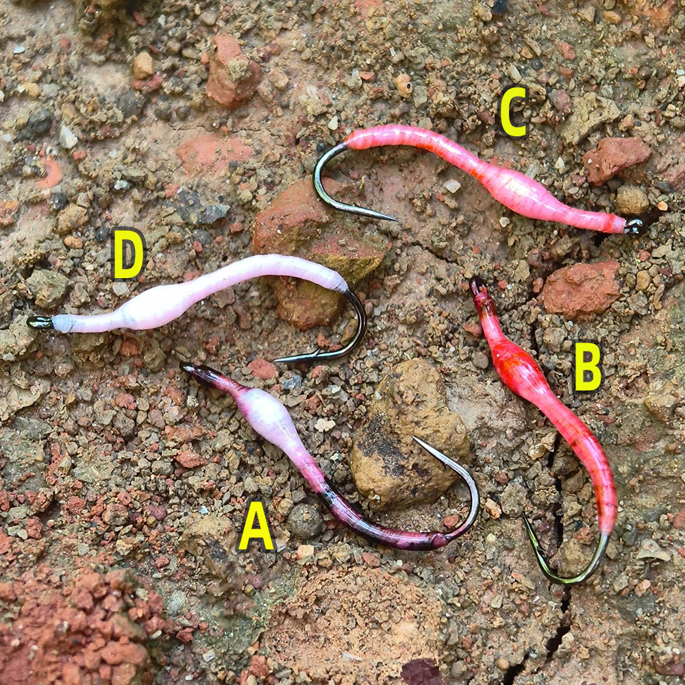 #13 Epoxy Squirmy Wormy Fly Luminous Earth Worm Lure Realistic Fly