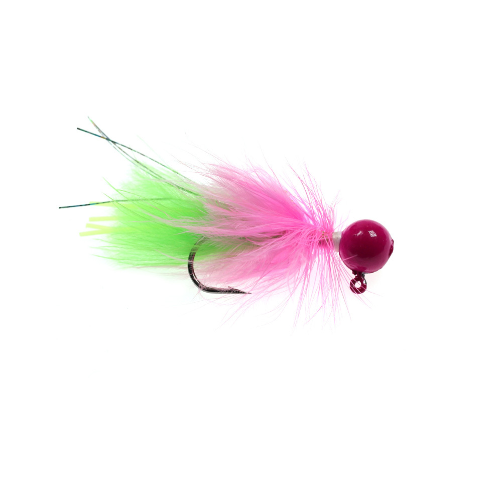 3g,5g  Fluorescent Marabou Crappie Jig Head ICE Fishing Fly Fishing Lure