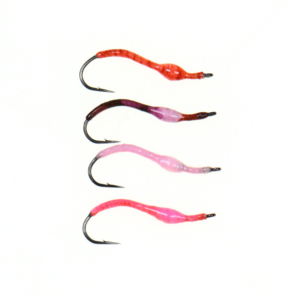 #13 Epoxy Squirmy Wormy Fly Luminous Earth Worm Lure Realistic Fly