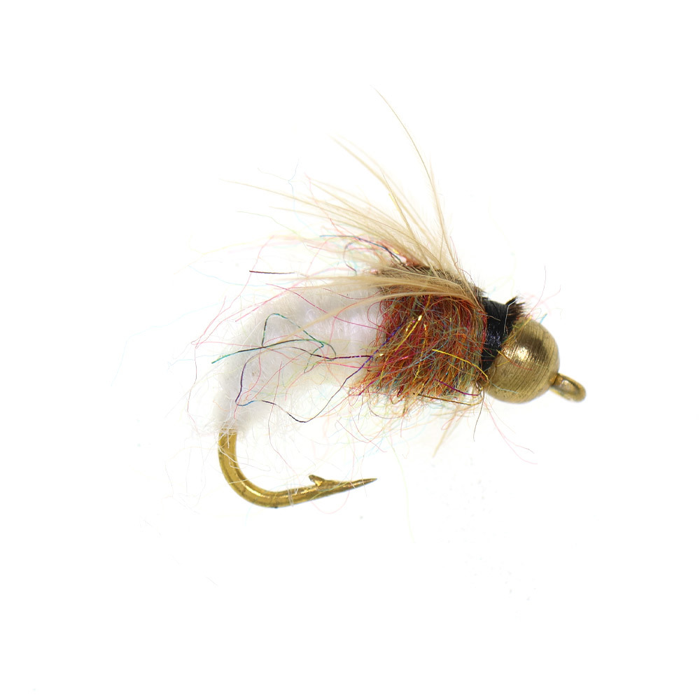 12# Brass Bead Head Caddis Nymph Fishing Flies